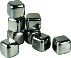 Bar Accessories Metallic Reusable Ice Cubes, Not Whiskey Rocks
